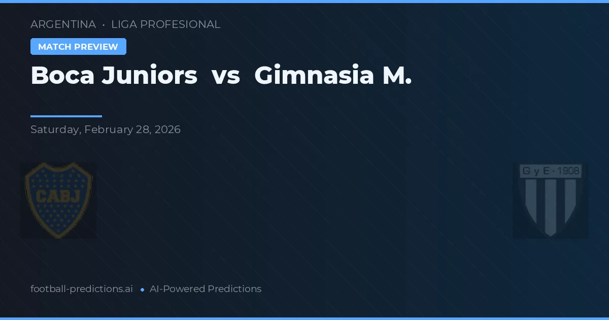 Boca Juniors vs Gimnasia M. — matchtips och förhandstitt