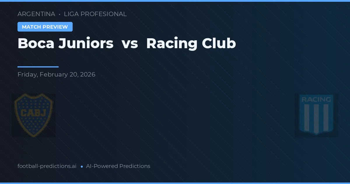 Boca Juniors vs Racing Club — matchtips och förhandstitt