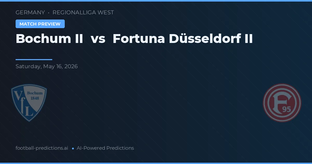 Viktoria Bochum II vs Fortuna Düsseldorf II — matchtips och förhandstitt