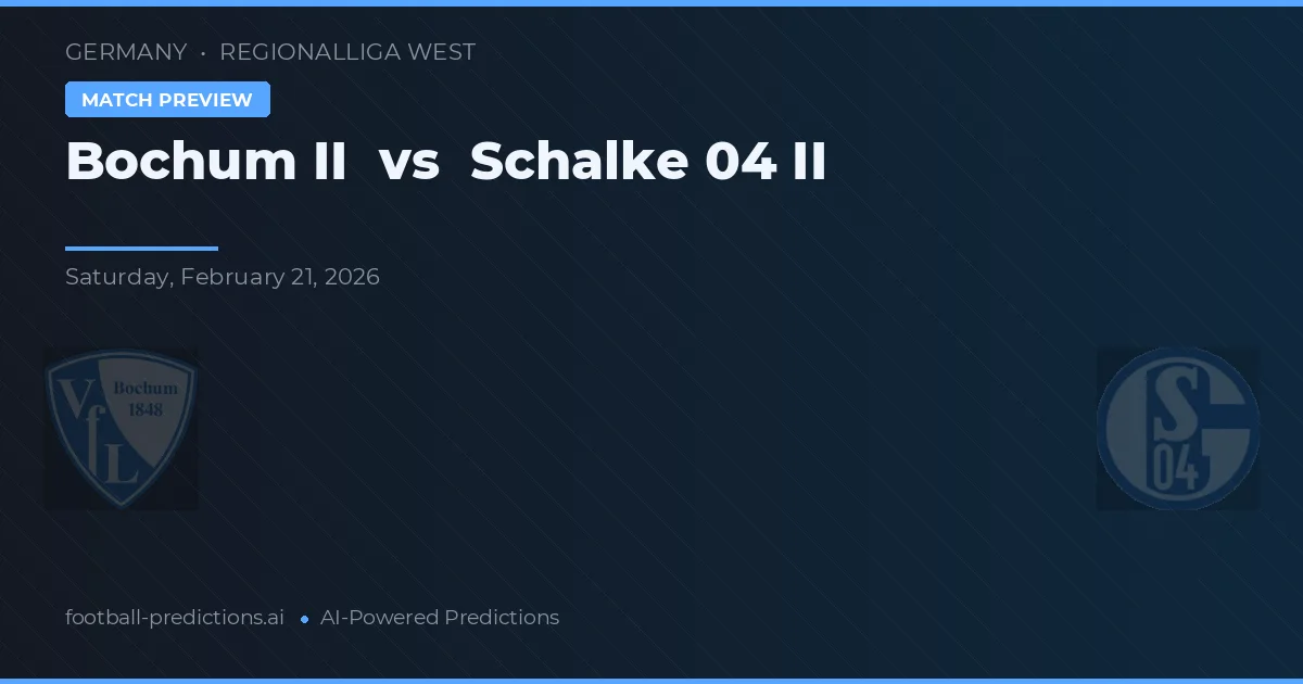 Viktoria Bochum II vs Schalke 04 II — matchtips och förhandstitt