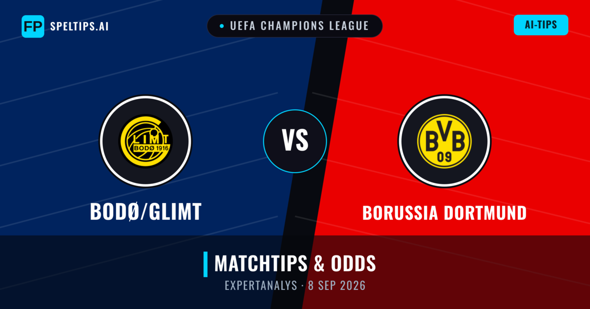 Bodø/Glimt vs Borussia Dortmund — matchtips och förhandstitt