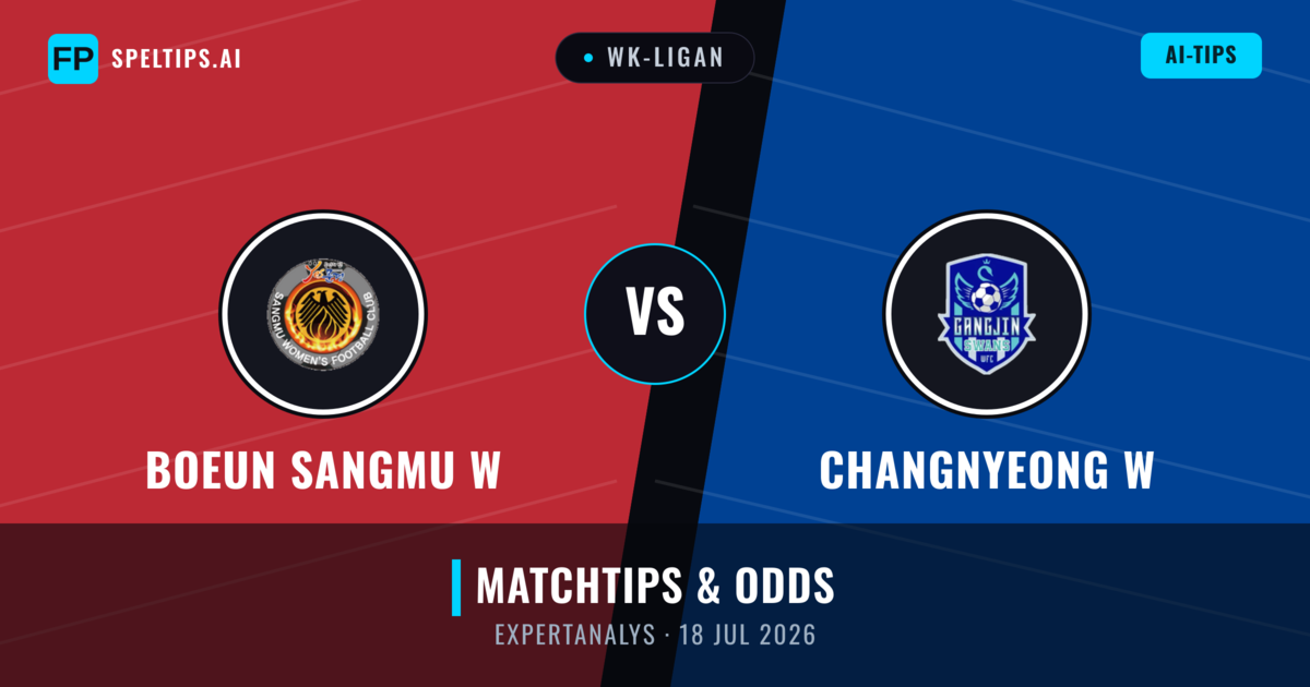 Boeun Sangmu W vs Changnyeong W — matchtips och förhandstitt