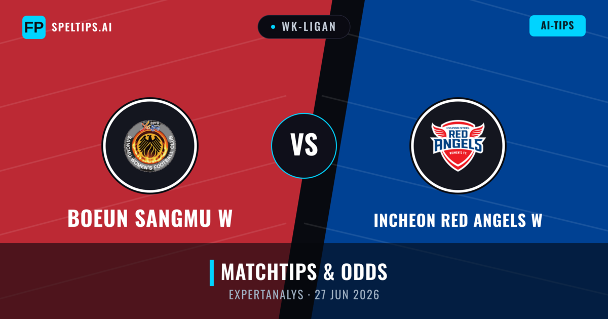 Boeun Sangmu W vs Incheon Red Angels W — matchtips och förhandstitt