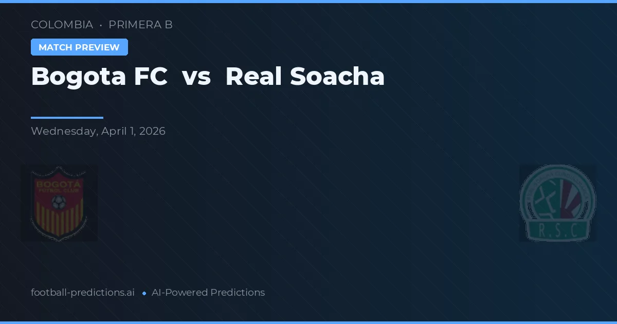 Bogotá FC vs Real Soacha — matchtips och förhandstitt