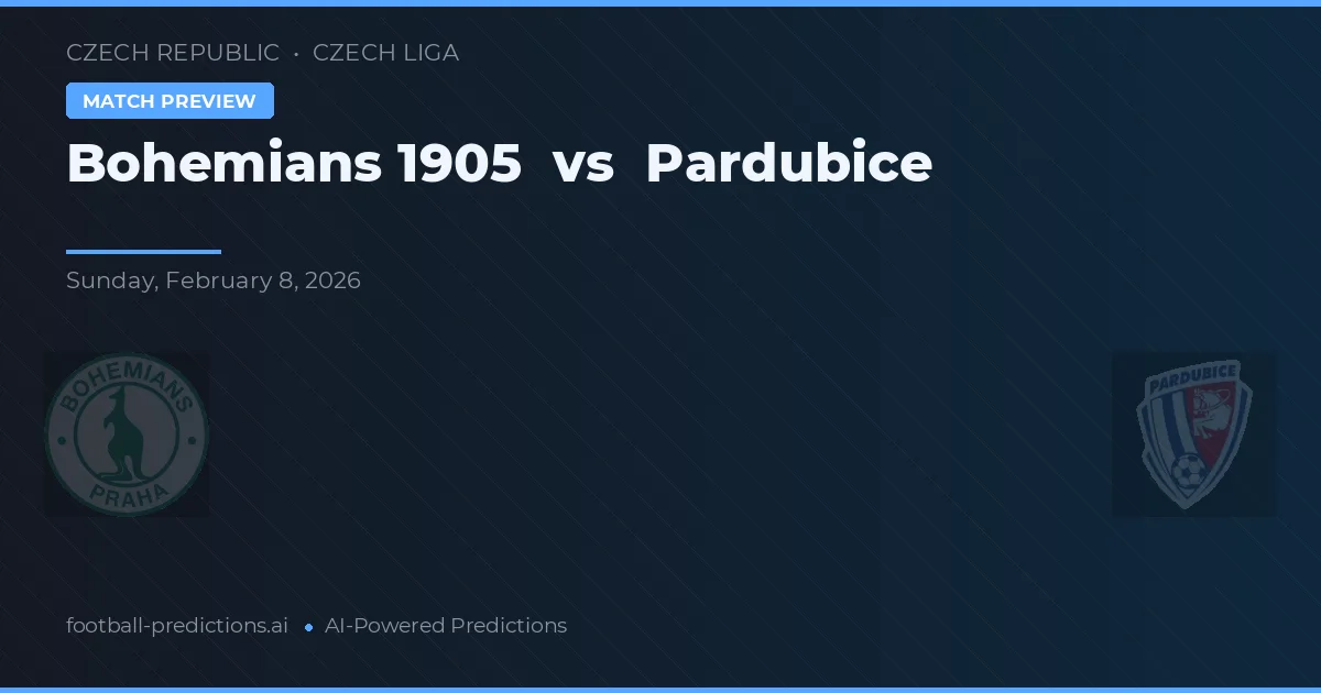 Bohemians 1905 vs Pardubice — matchtips och förhandstitt
