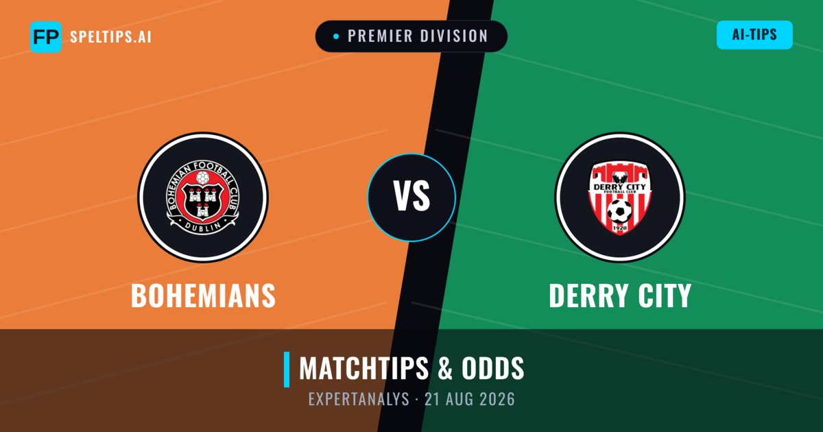 Bohemians vs Derry City — matchtips och förhandstitt