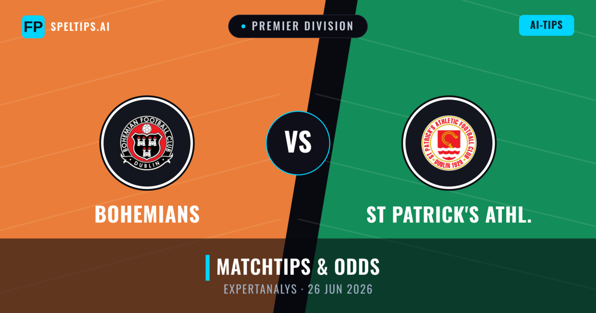 Bohemians vs St Patrick's Athl. — matchtips och förhandstitt