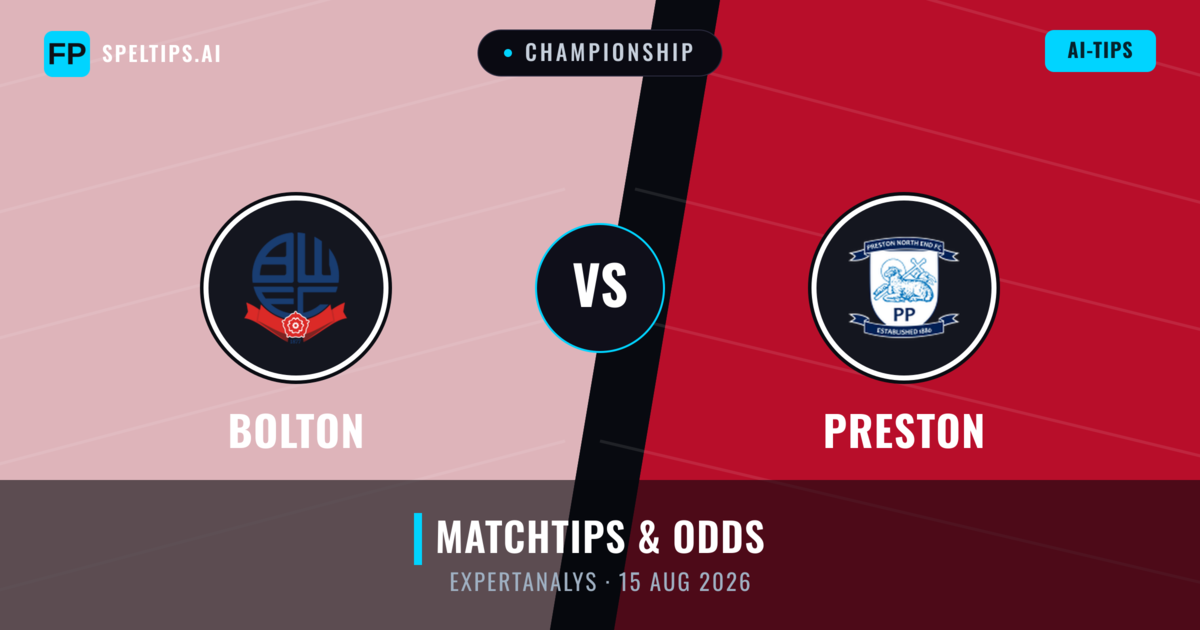 Bolton vs Preston — matchtips och förhandstitt
