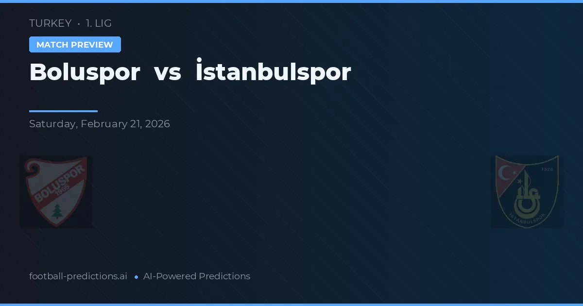 Boluspor vs İstanbulspor — matchtips och förhandstitt