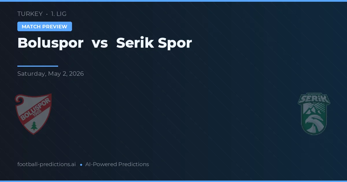 Boluspor vs Serik Spor — matchtips och förhandstitt