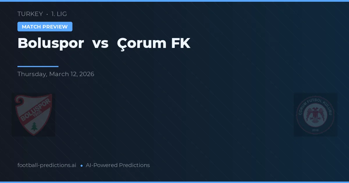 Boluspor vs Çorum FK — matchtips och förhandstitt