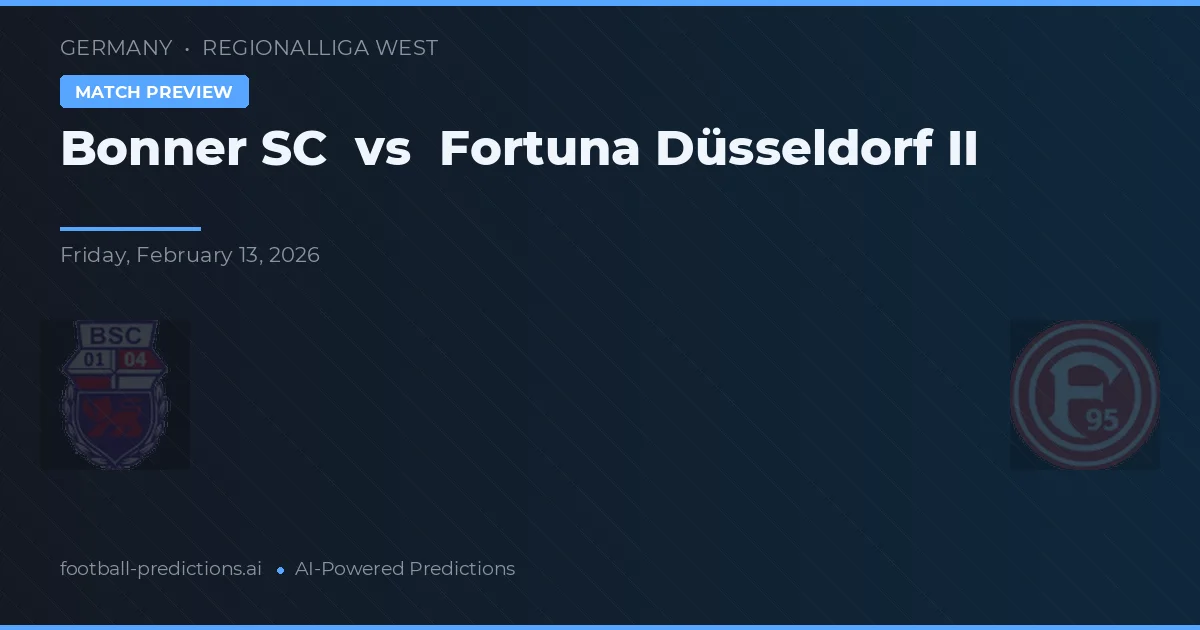 Bonner SC vs Fortuna Düsseldorf II — matchtips och förhandstitt