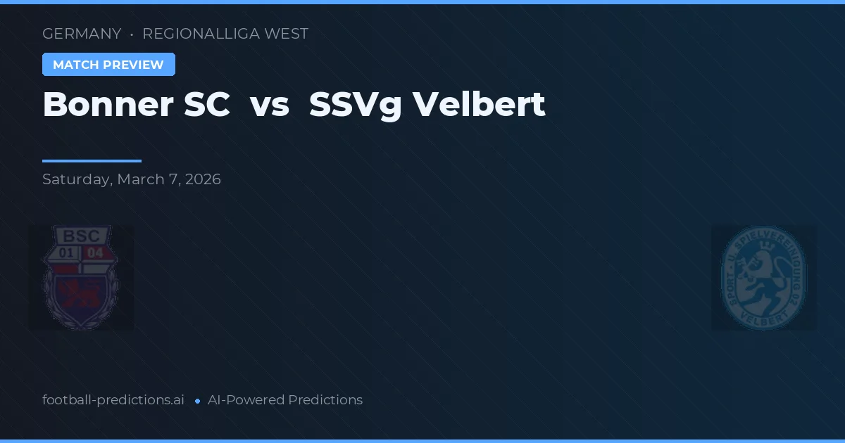 Bonner SC vs SSVg Velbert — matchtips och förhandstitt