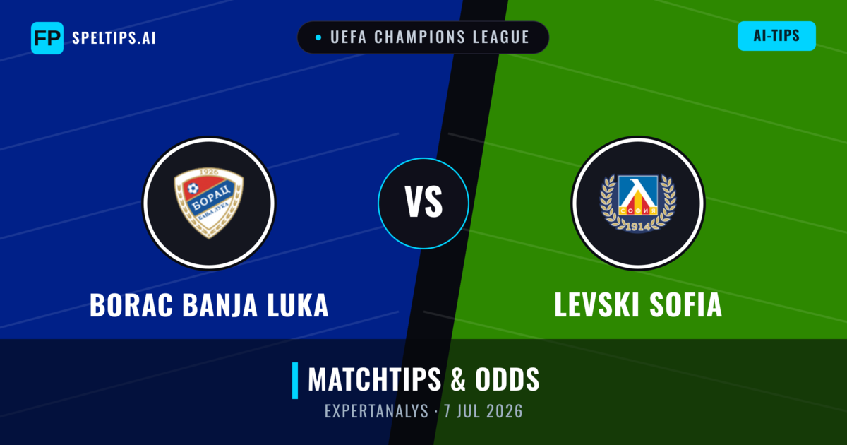 Borac Banja Luka vs Levski Sofia — matchtips och förhandstitt