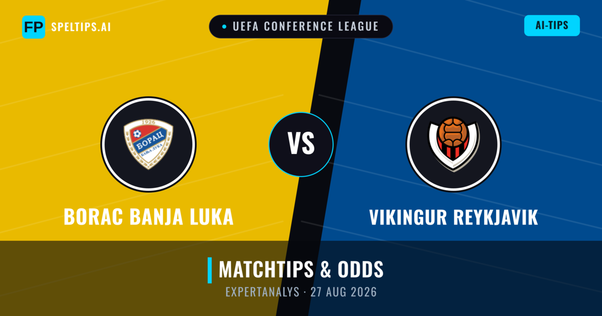 Borac Banja Luka vs Vikingur Reykjavik — matchtips och förhandstitt