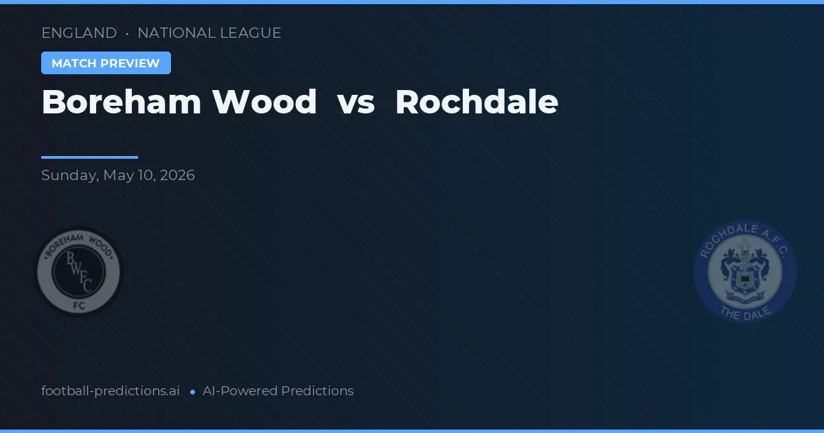 Boreham Wood vs Rochdale — matchtips och förhandstitt