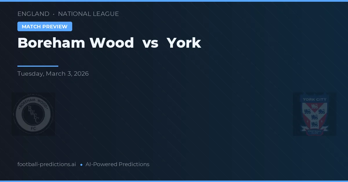 Boreham Wood vs York — matchtips och förhandstitt