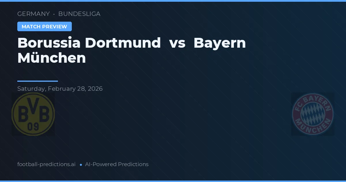 Borussia Dortmund vs Bayern München — matchtips och förhandstitt