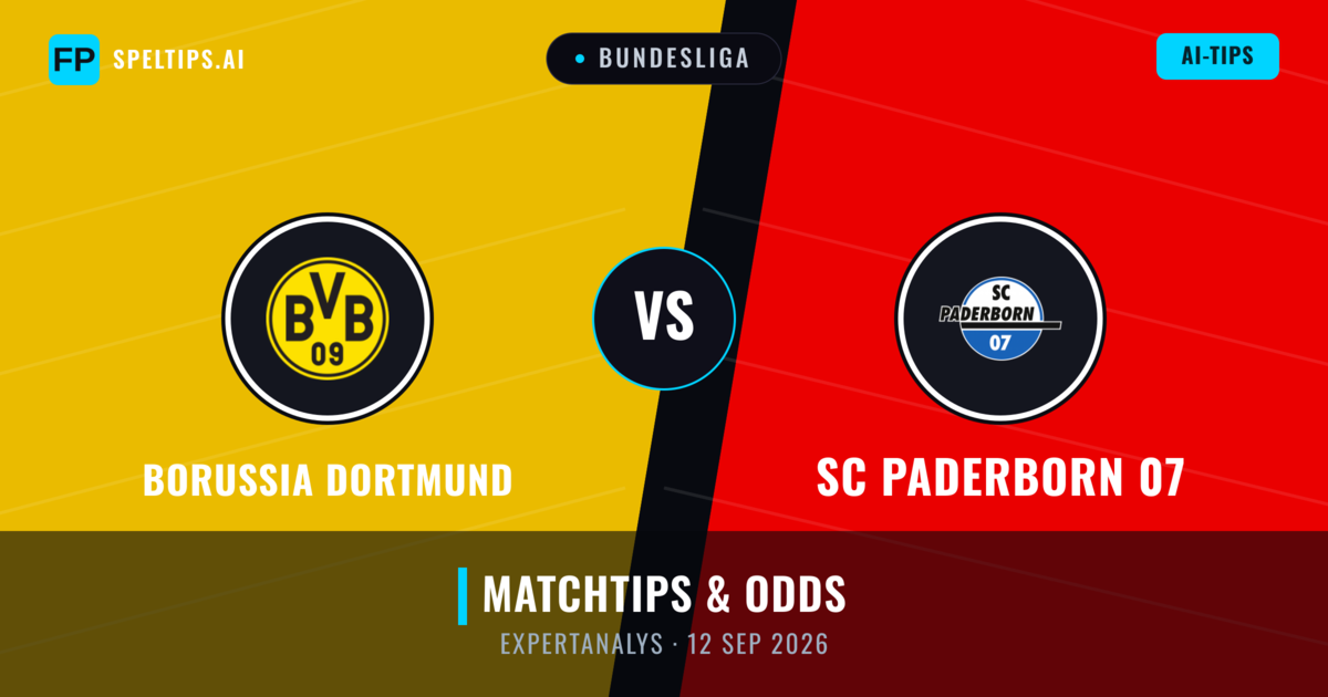 Borussia Dortmund vs SC Paderborn 07 — matchtips och förhandstitt