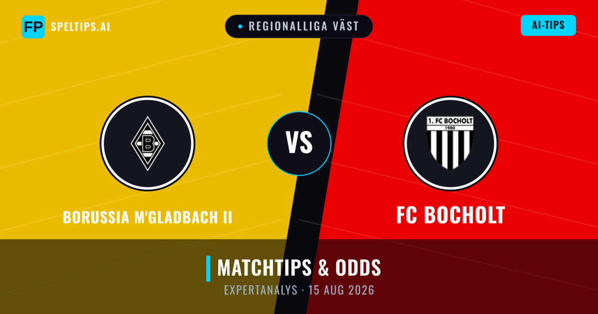 Borussia M'gladbach II vs FC Bocholt — matchtips och förhandstitt