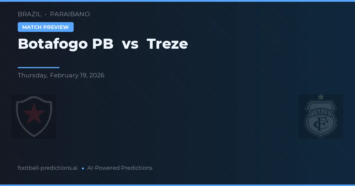 Botafogo PB vs Treze — matchtips och förhandstitt