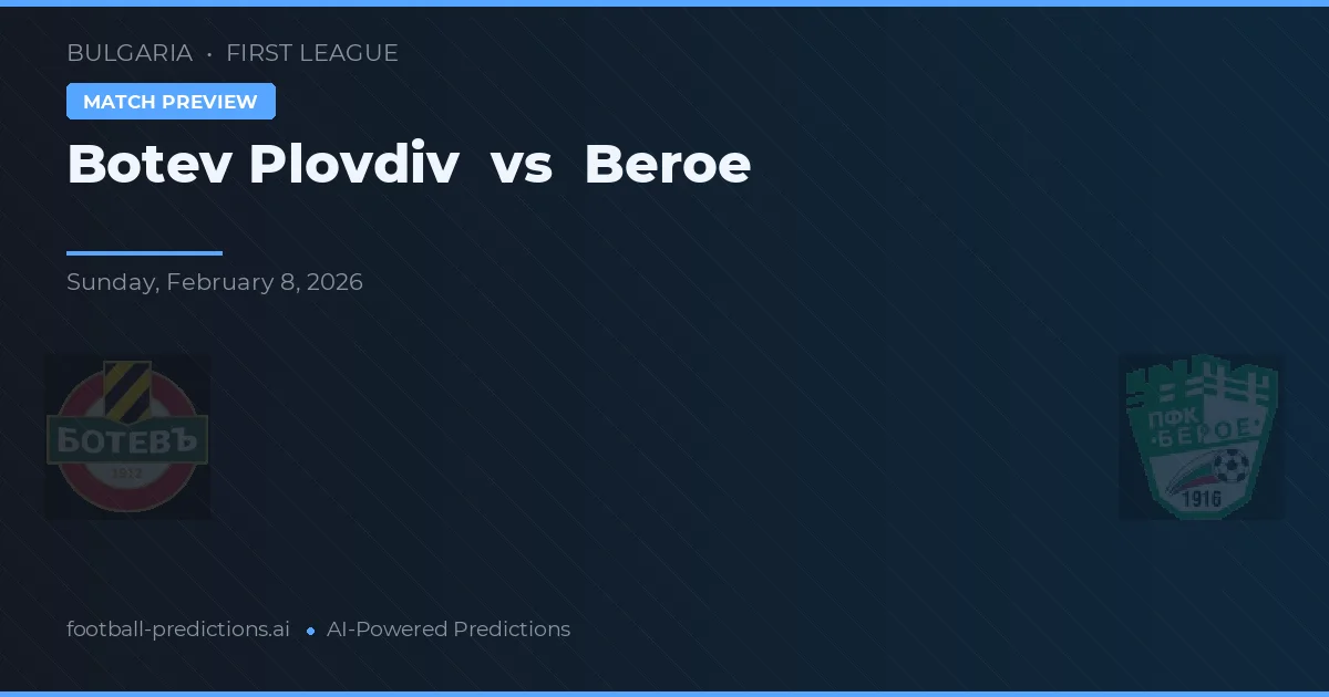 Botev Plovdiv vs Beroe — matchtips och förhandstitt