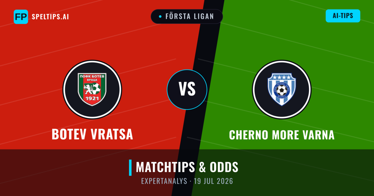 Botev Vratsa vs Cherno More Varna — matchtips och förhandstitt
