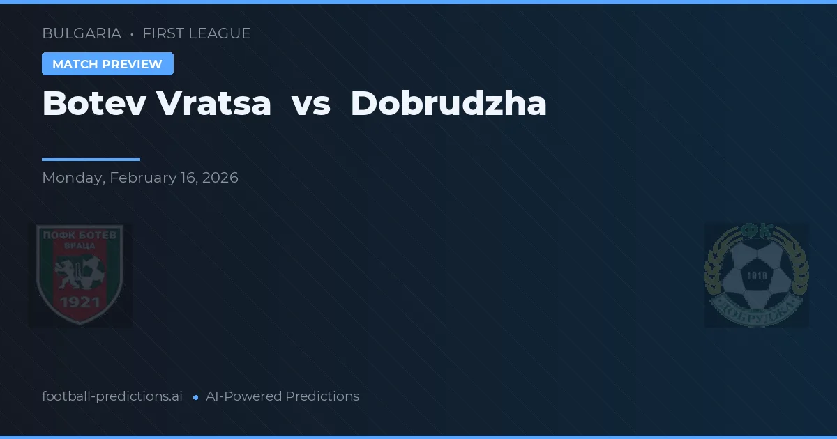 Botev Vratsa vs Dobrudzha — matchtips och förhandstitt