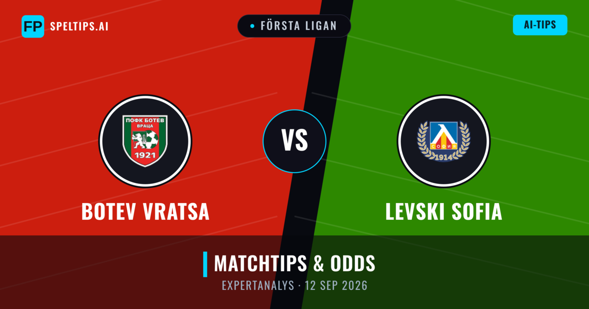 Botev Vratsa vs Levski Sofia — matchtips och förhandstitt