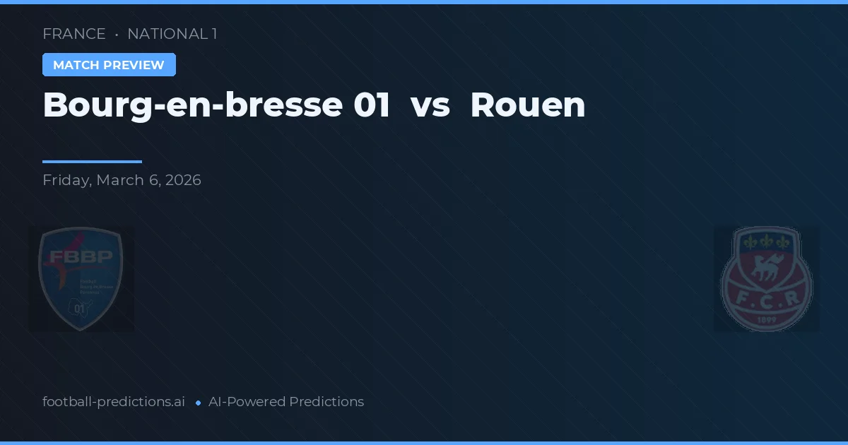 Bourg-en-Bresse 01 vs Rouen — matchtips och förhandstitt