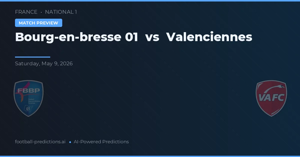 Bourg-en-Bresse 01 vs Valenciennes — matchtips och förhandstitt