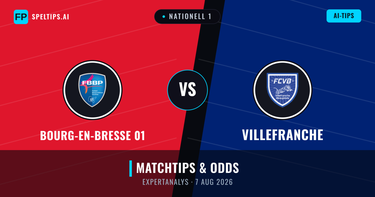 Bourg-en-Bresse 01 vs Villefranche — matchtips och förhandstitt