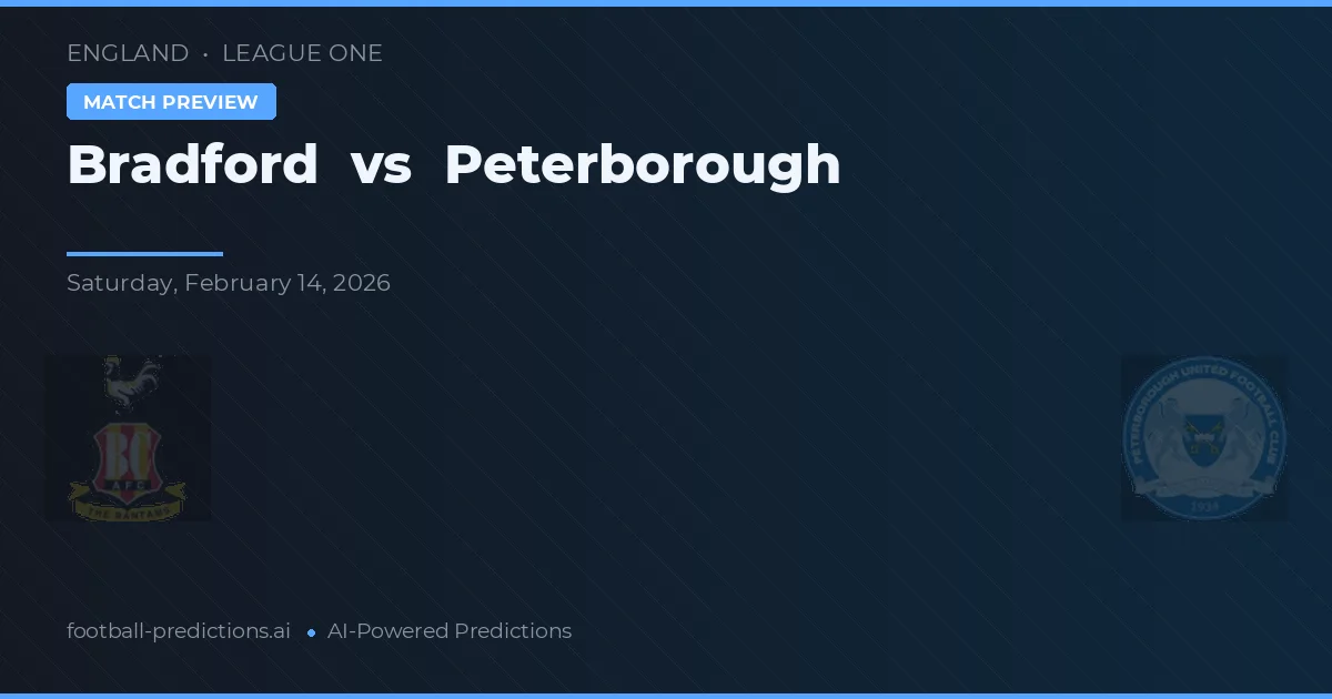 Bradford vs Peterborough — matchtips och förhandstitt