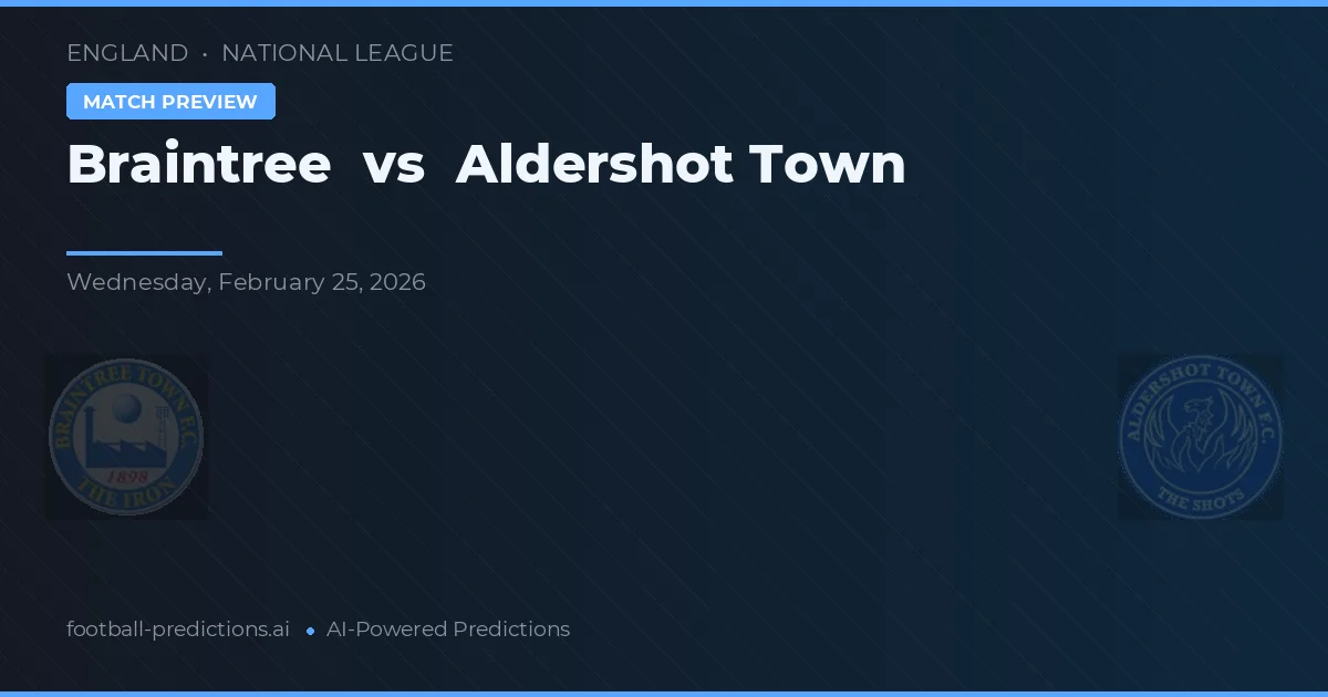Braintree vs Aldershot Town — matchtips och förhandstitt