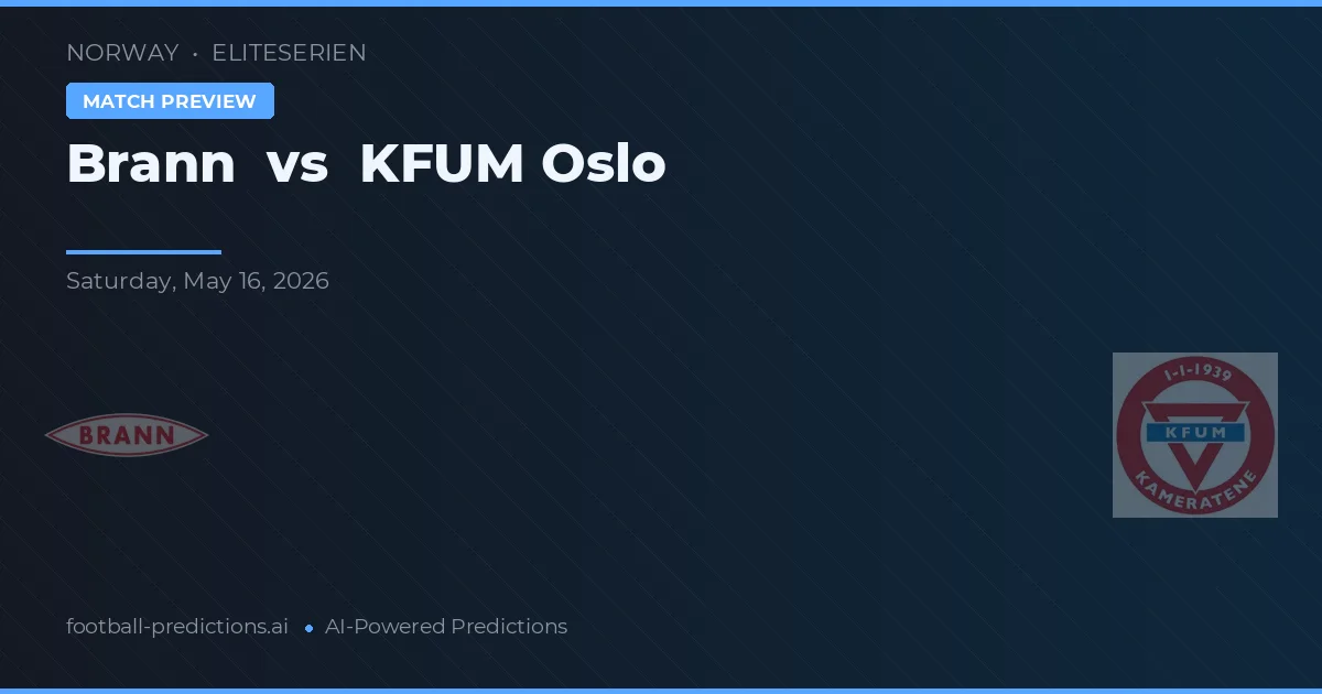 Brann vs KFUM Oslo — matchtips och förhandstitt