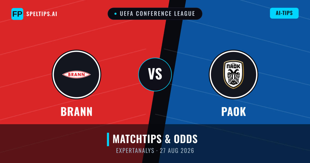 Brann vs PAOK — matchtips och förhandstitt