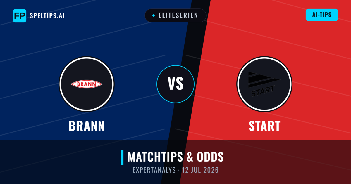 Brann vs Start — matchtips och förhandstitt