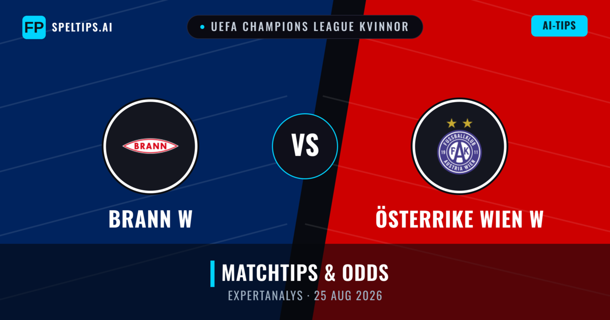 Brann W vs Österrike Wien W — matchtips och förhandstitt