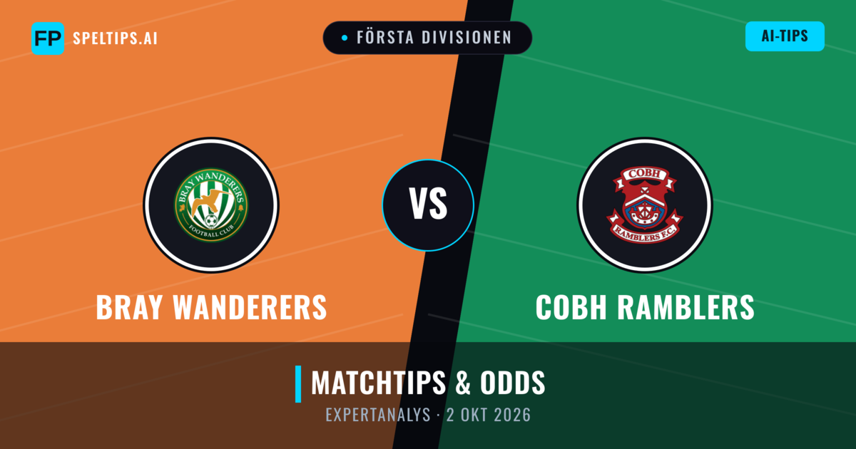 Bray Wanderers vs Cobh Ramblers — matchtips och förhandstitt