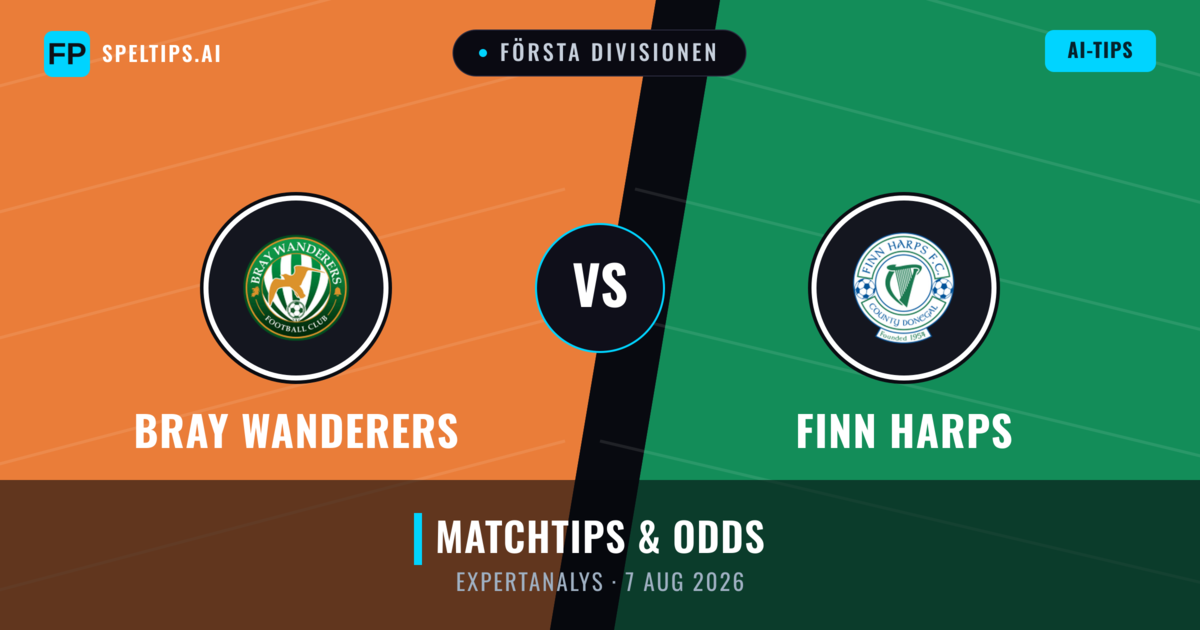Bray Wanderers vs Finn Harps — matchtips och förhandstitt