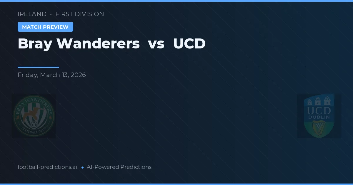 Bray Wanderers vs UCD — matchtips och förhandstitt