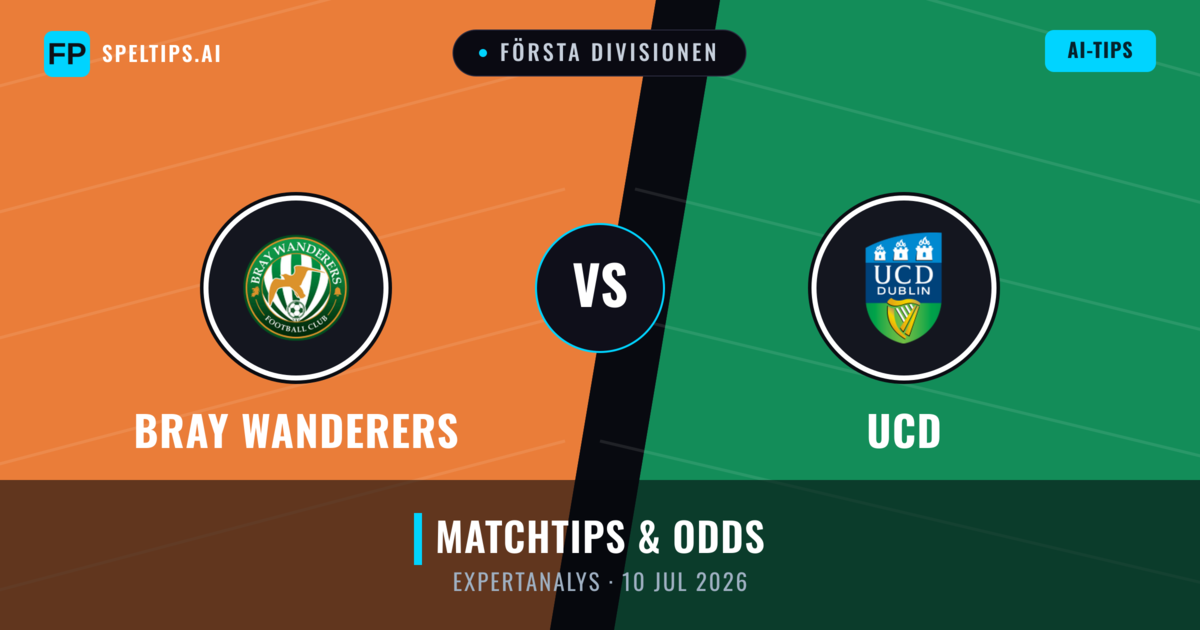 Bray Wanderers vs UCD — matchtips och förhandstitt