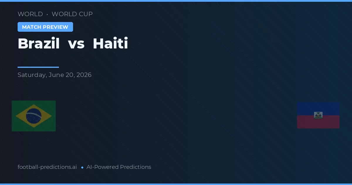 Brasilien vs Haiti — matchtips och förhandstitt