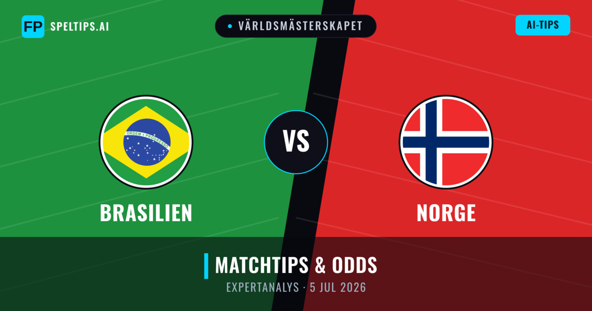 Brasilien vs Norge — matchtips och förhandstitt
