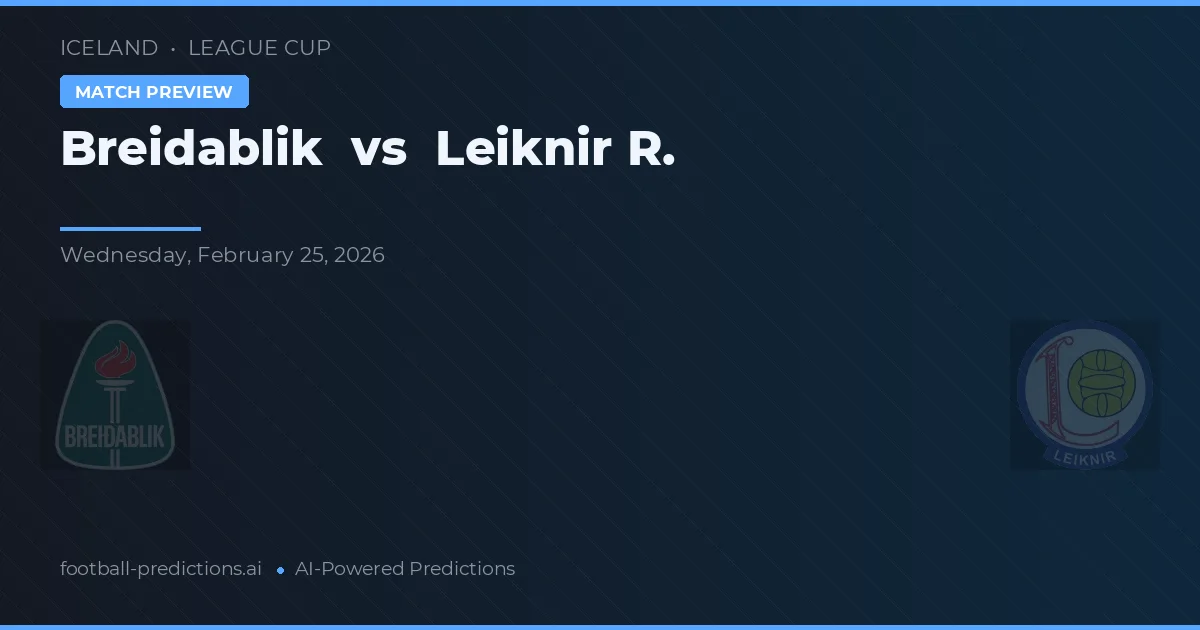 Breiðablik vs Leiknir R. — matchtips och förhandstitt