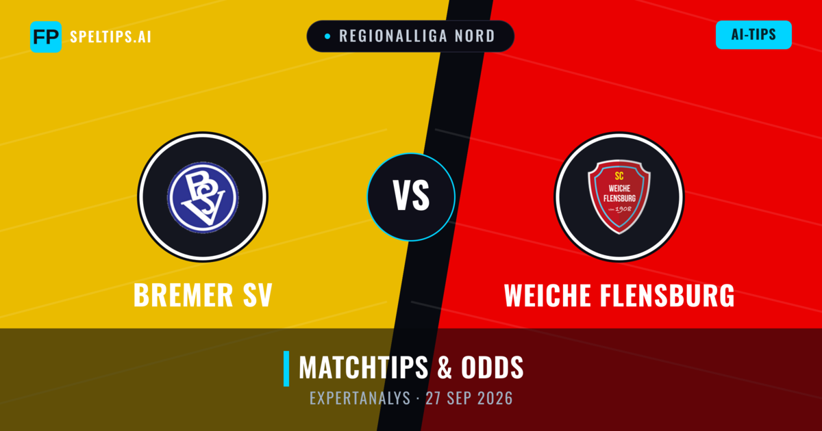 Bremer SV vs Weiche Flensburg — matchtips och förhandstitt