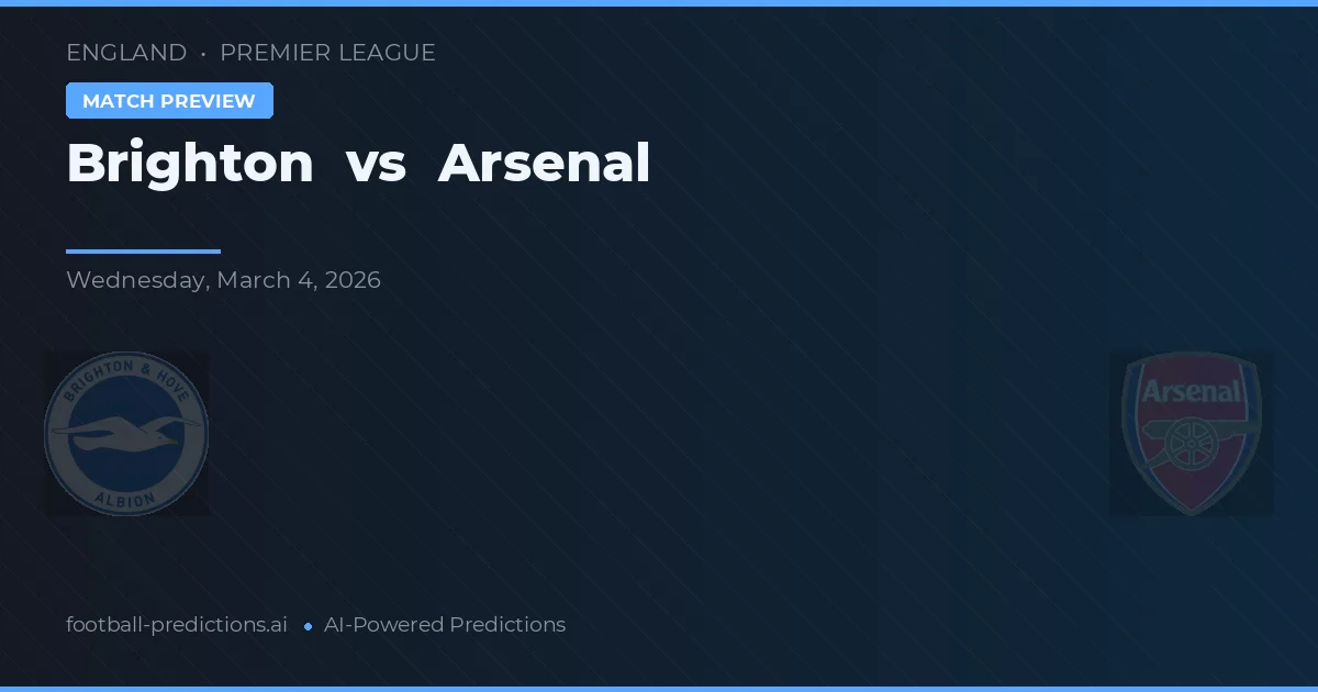 Brighton vs Arsenal — matchtips och förhandstitt