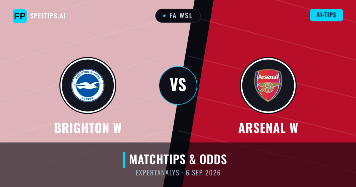 Brighton W vs Arsenal W — matchtips och förhandstitt