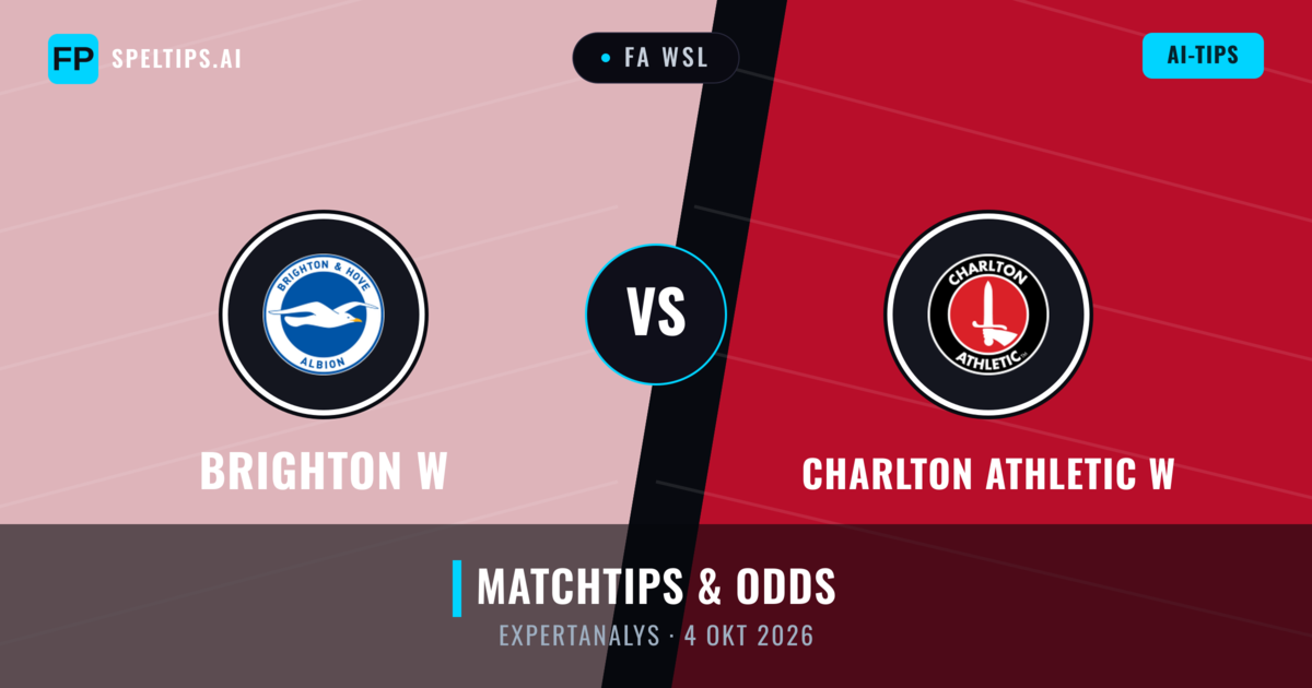 Brighton W vs Charlton Athletic W — matchtips och förhandstitt
