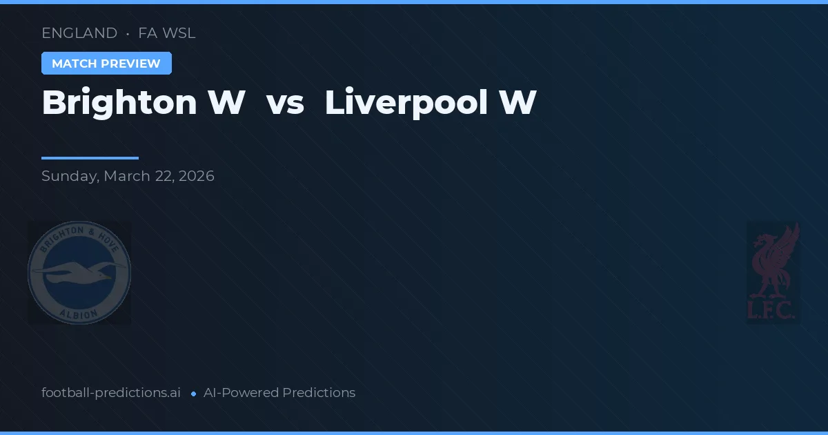 Brighton W vs Liverpool W — matchtips och förhandstitt